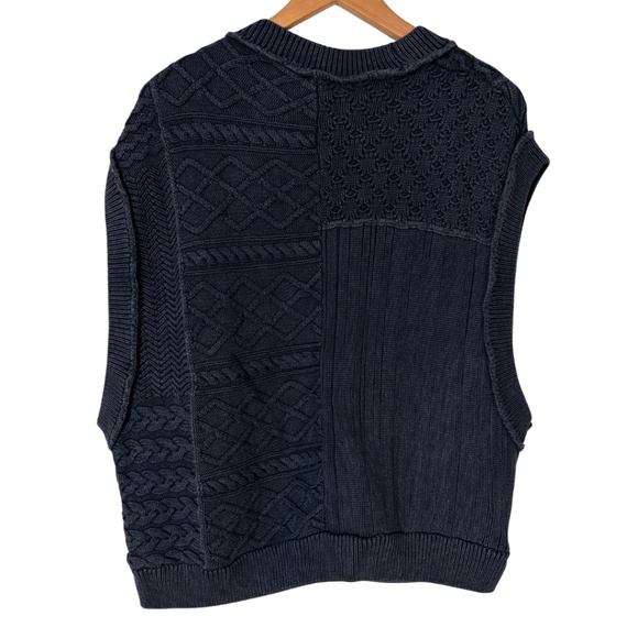 Free People Take The Plunge sweater vest, washed black, M - Picture 4 of 12